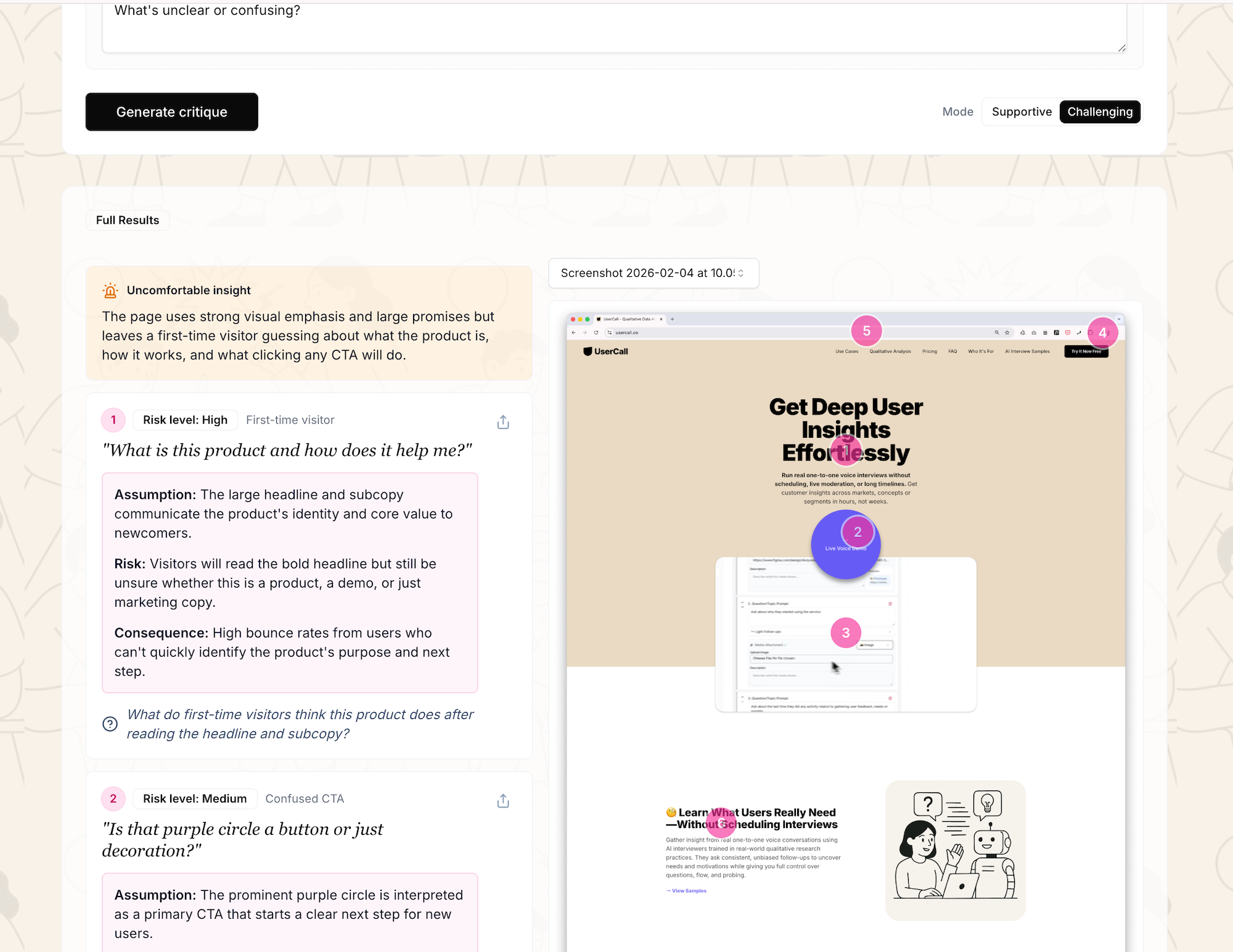UI Critic by Usercall gallery image