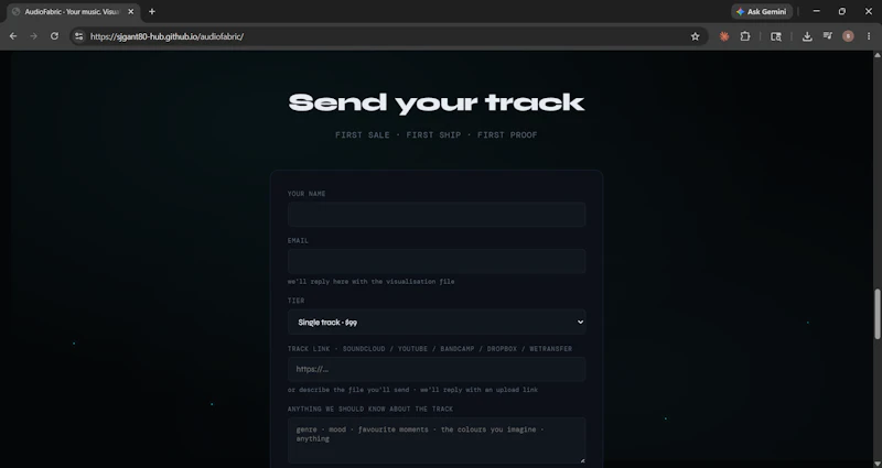 AudioFabric Your music Visualised. In 3D screenshot 4