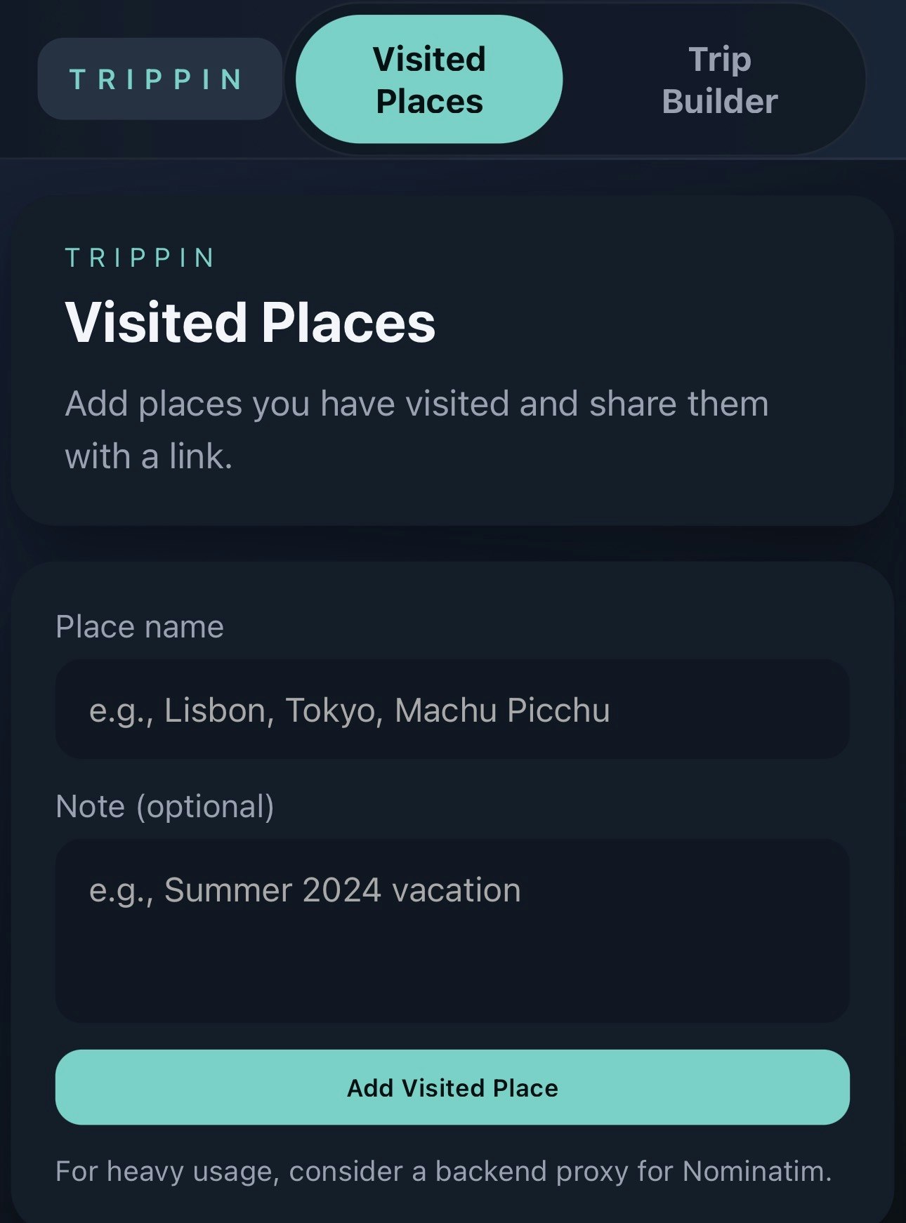 World TripPin - Screenshot 3 showing product features and functionality