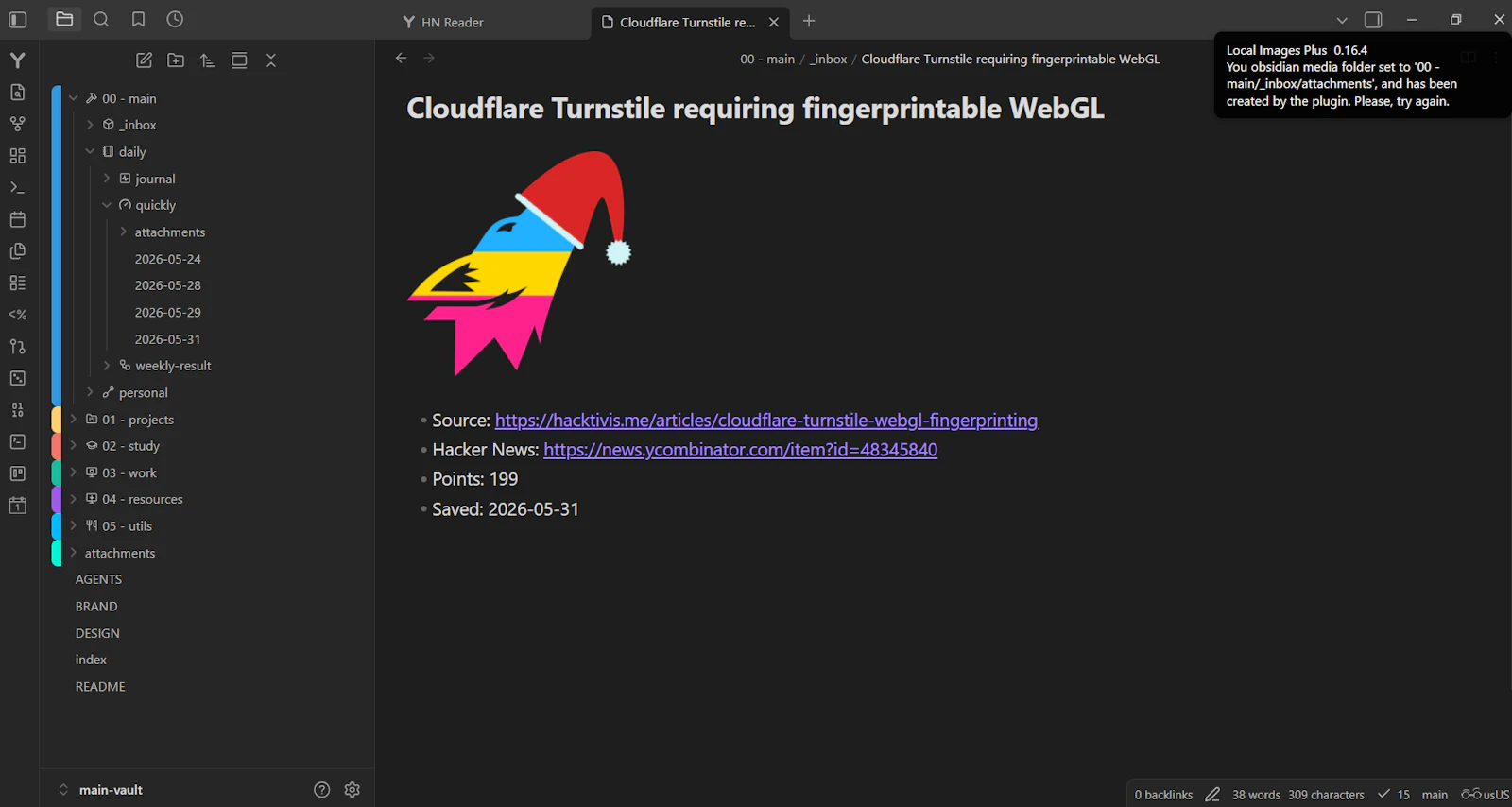 HN Reader screenshot 2