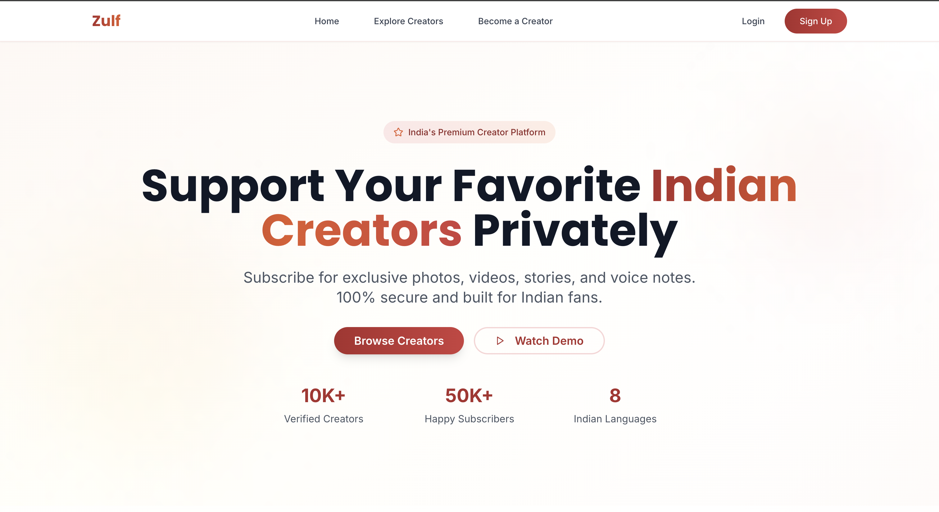 Zulf - Piattaforma del Creatore indiano premium media 1