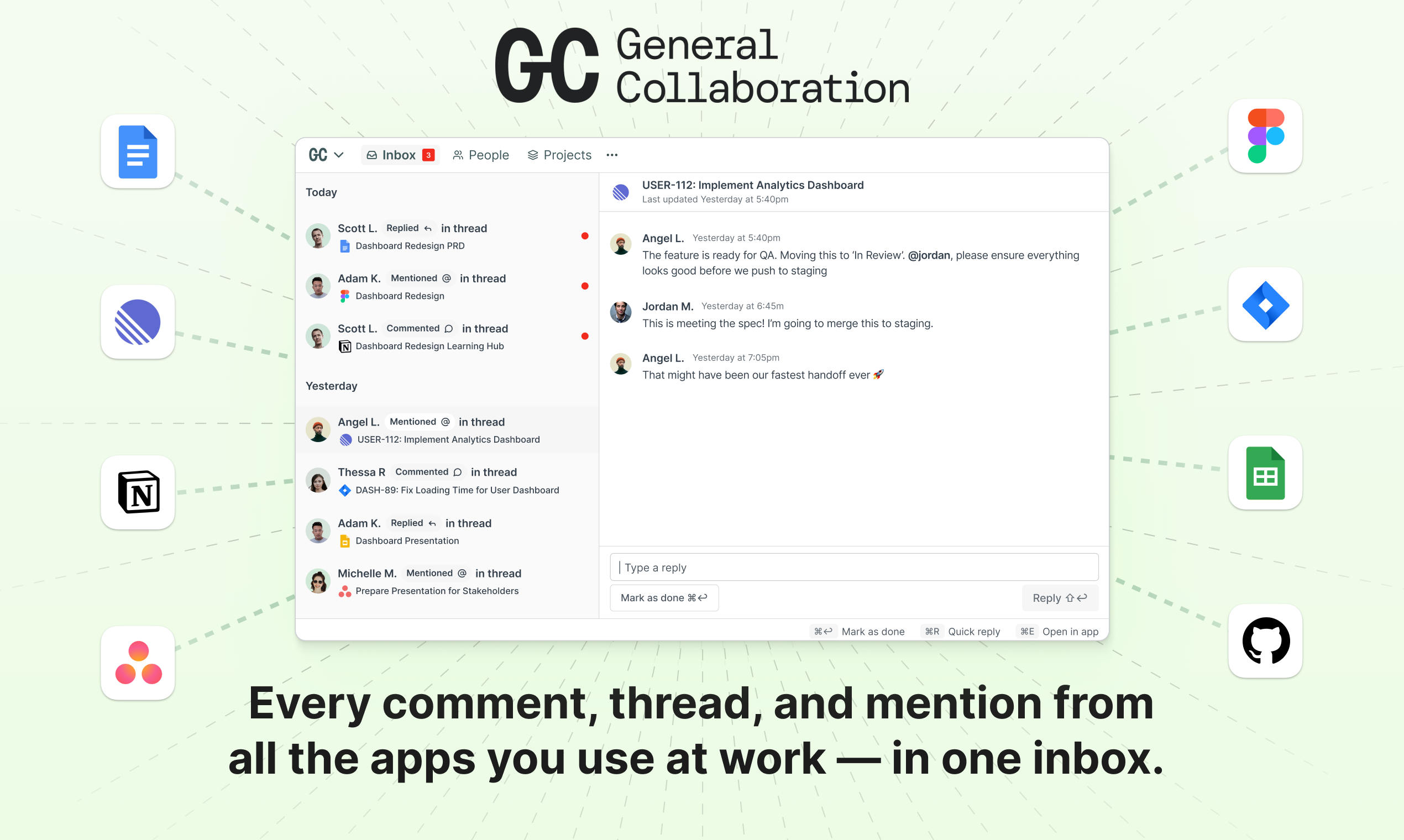 startuptile General Collaboration-One inbox for all your work discussions.