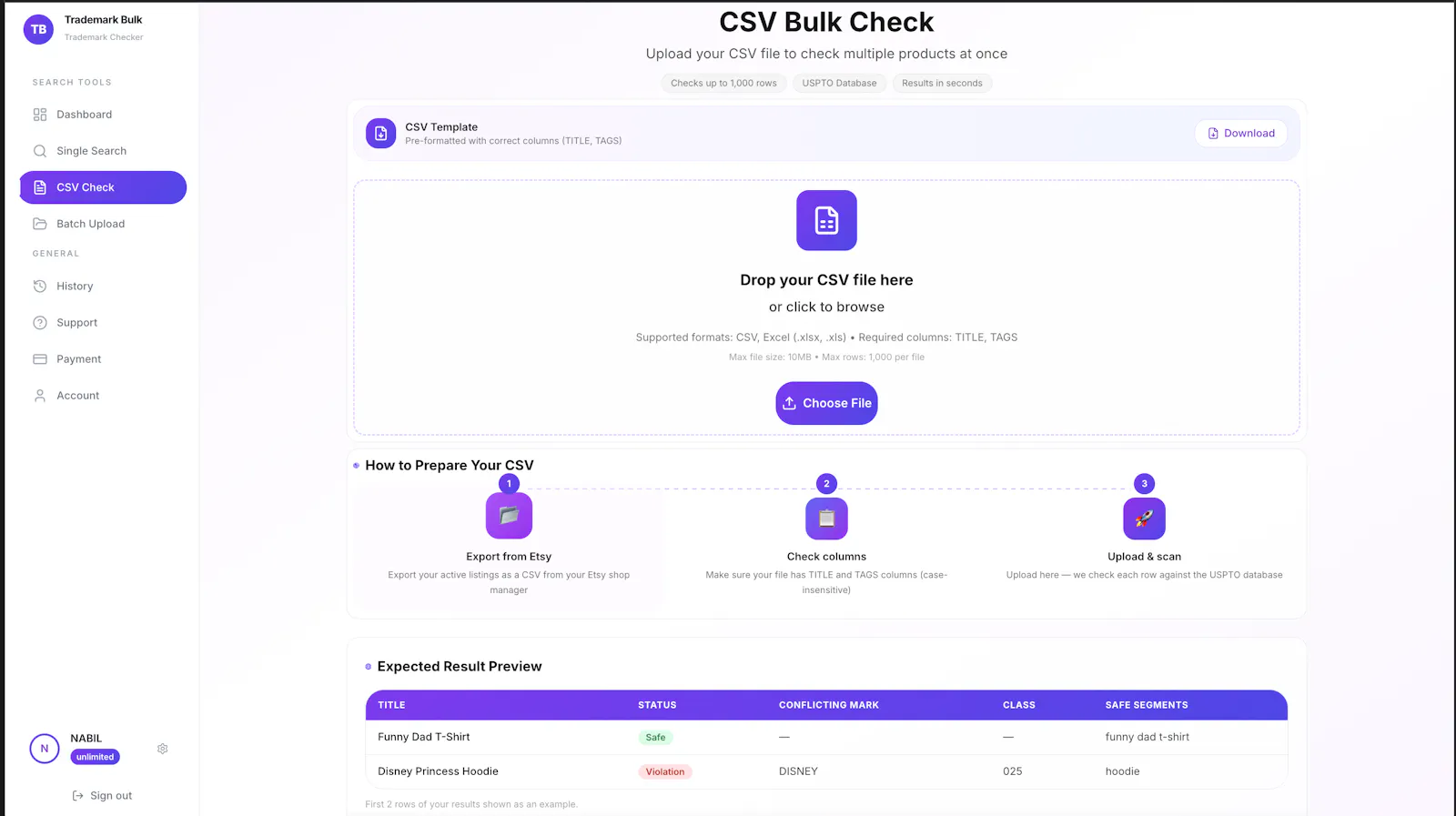 Trademark Bulk screenshot 4