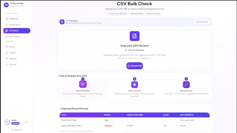 Trademark Bulk screenshot 4