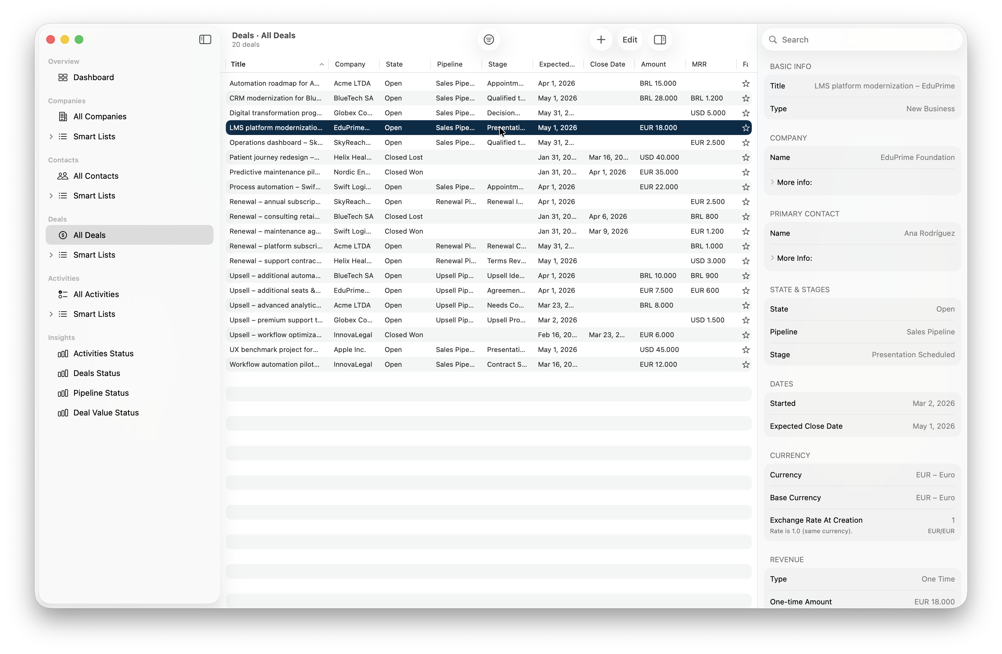 HubLite — Mac CRM for Professionals gallery image