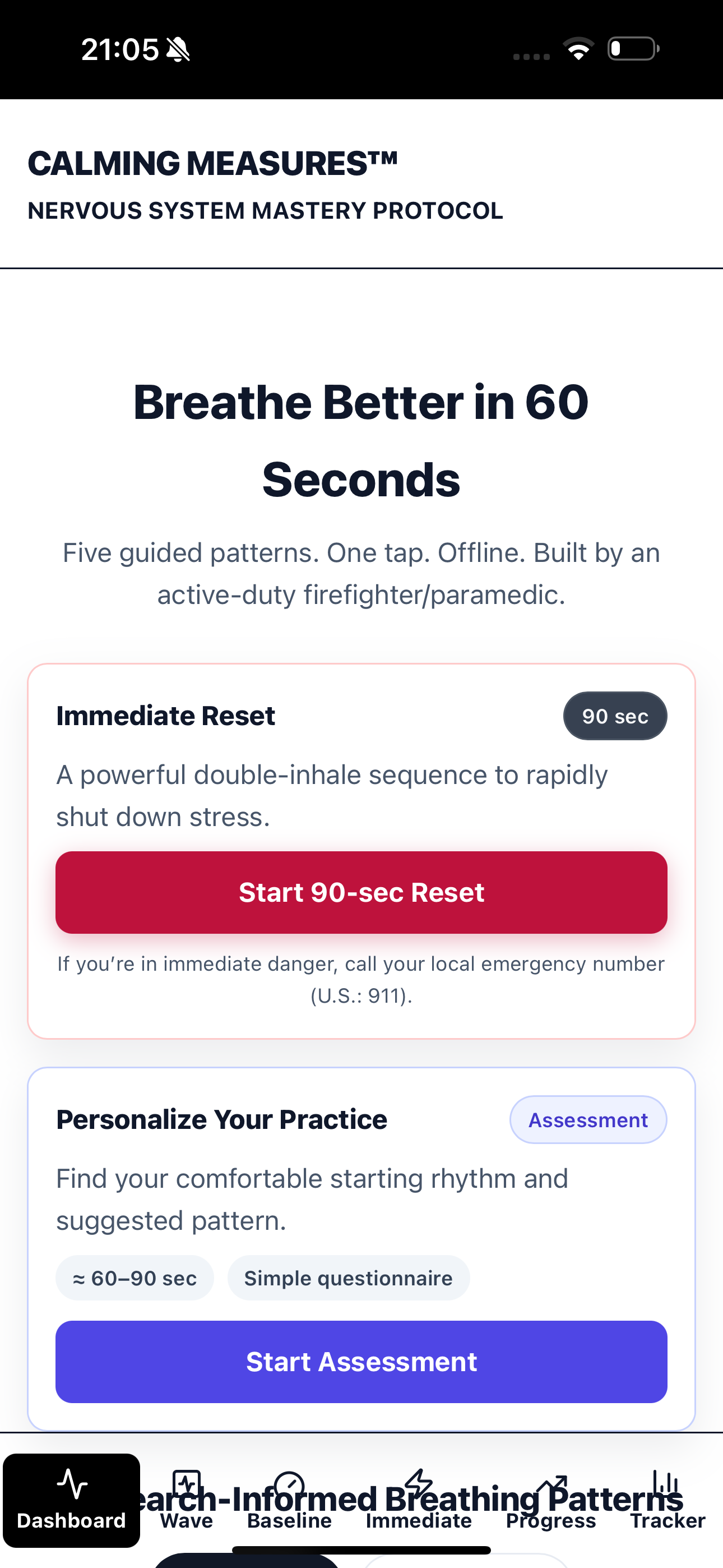 Calming Measures - Screenshot 2 showing product features and functionality