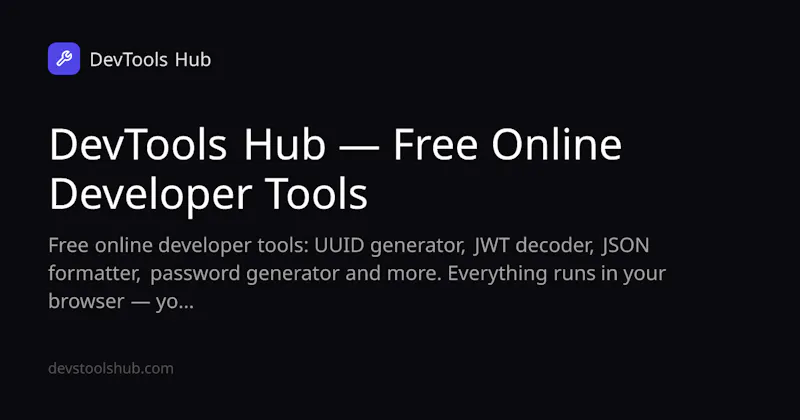 DevTools Hub screenshot 1