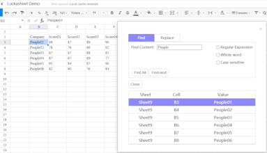 Online spreadsheet -- Luckysheet gallery image