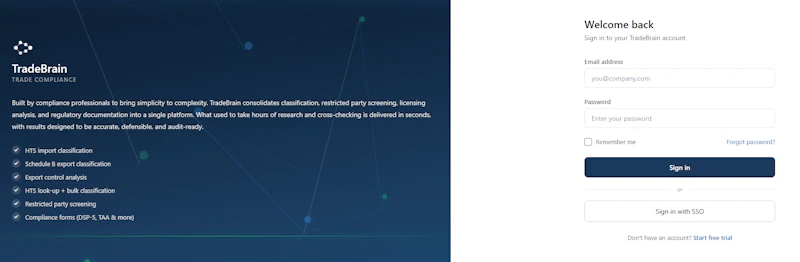 TradeBrain-Intelligent Trade Compliance screenshot 3