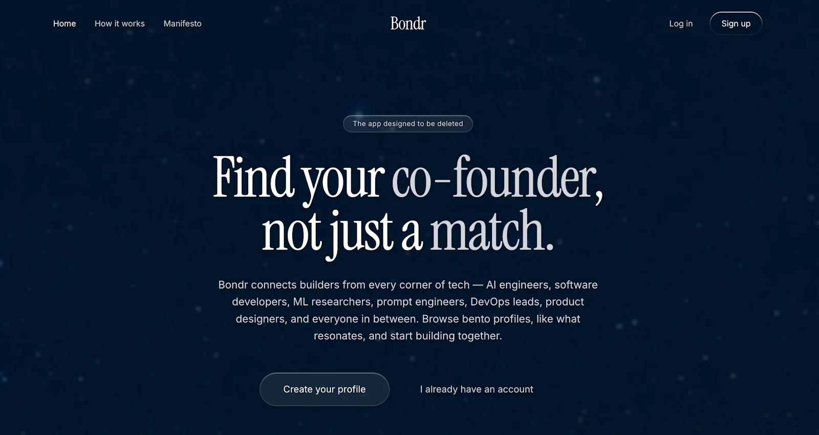 Bondr — The app designed to be deleted screenshot 2
