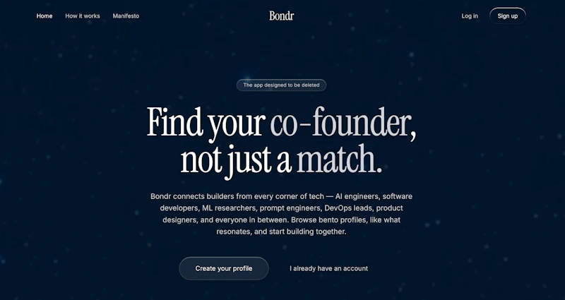 Bondr — The app designed to be deleted screenshot 2