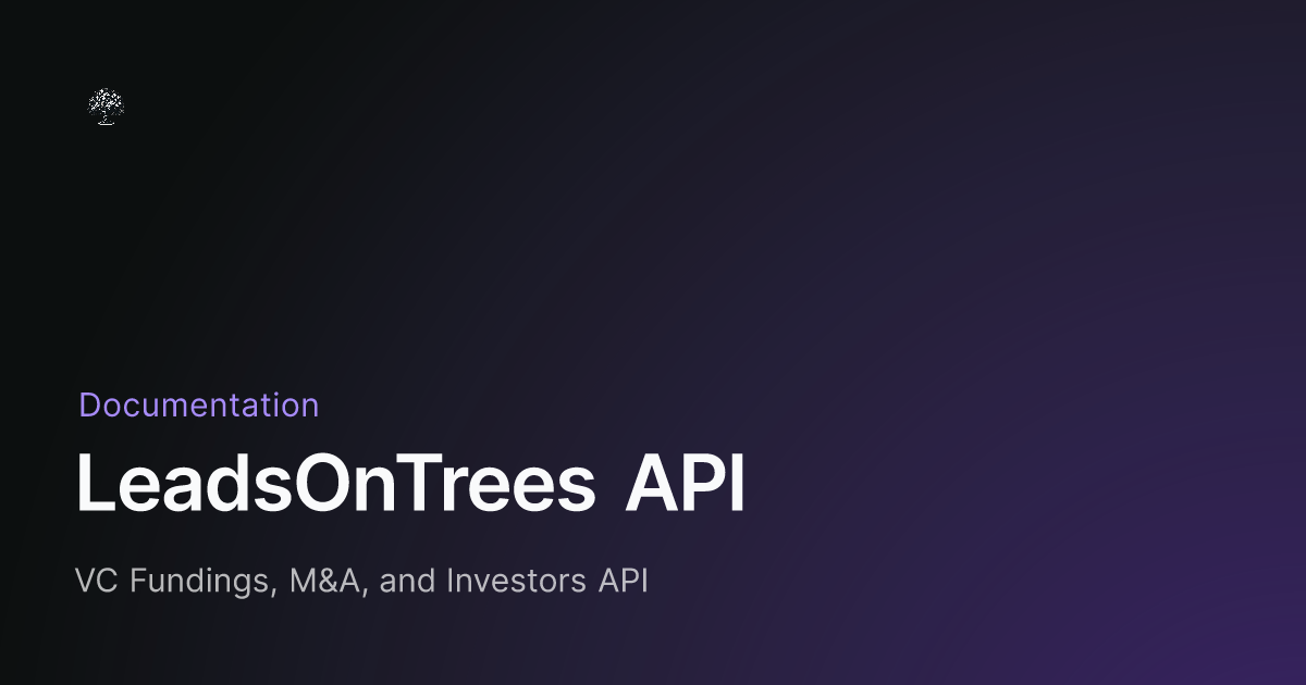 VC Fundings & Acquisitions API