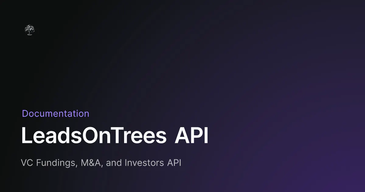 VC Fundings & Acquisitions API
