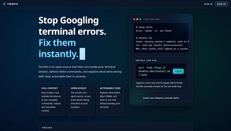 Termfix screenshot 1
