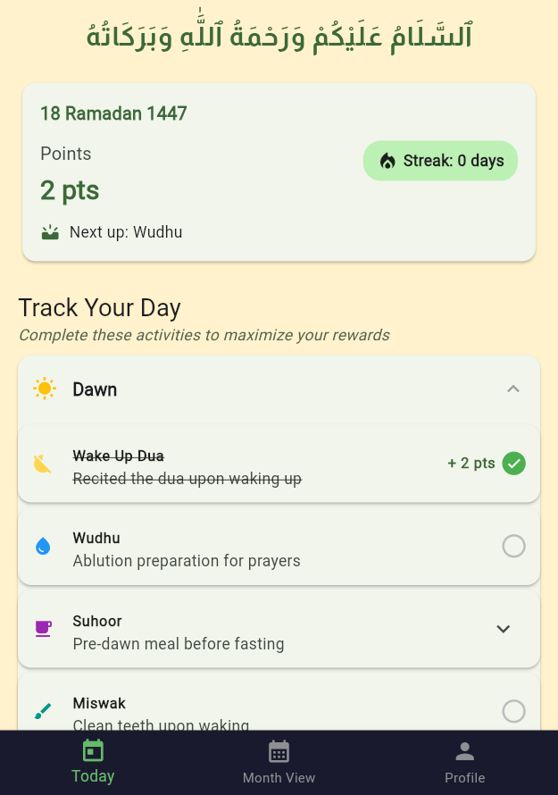 Ramadan Tracker - Screenshot 4 showing product features and functionality