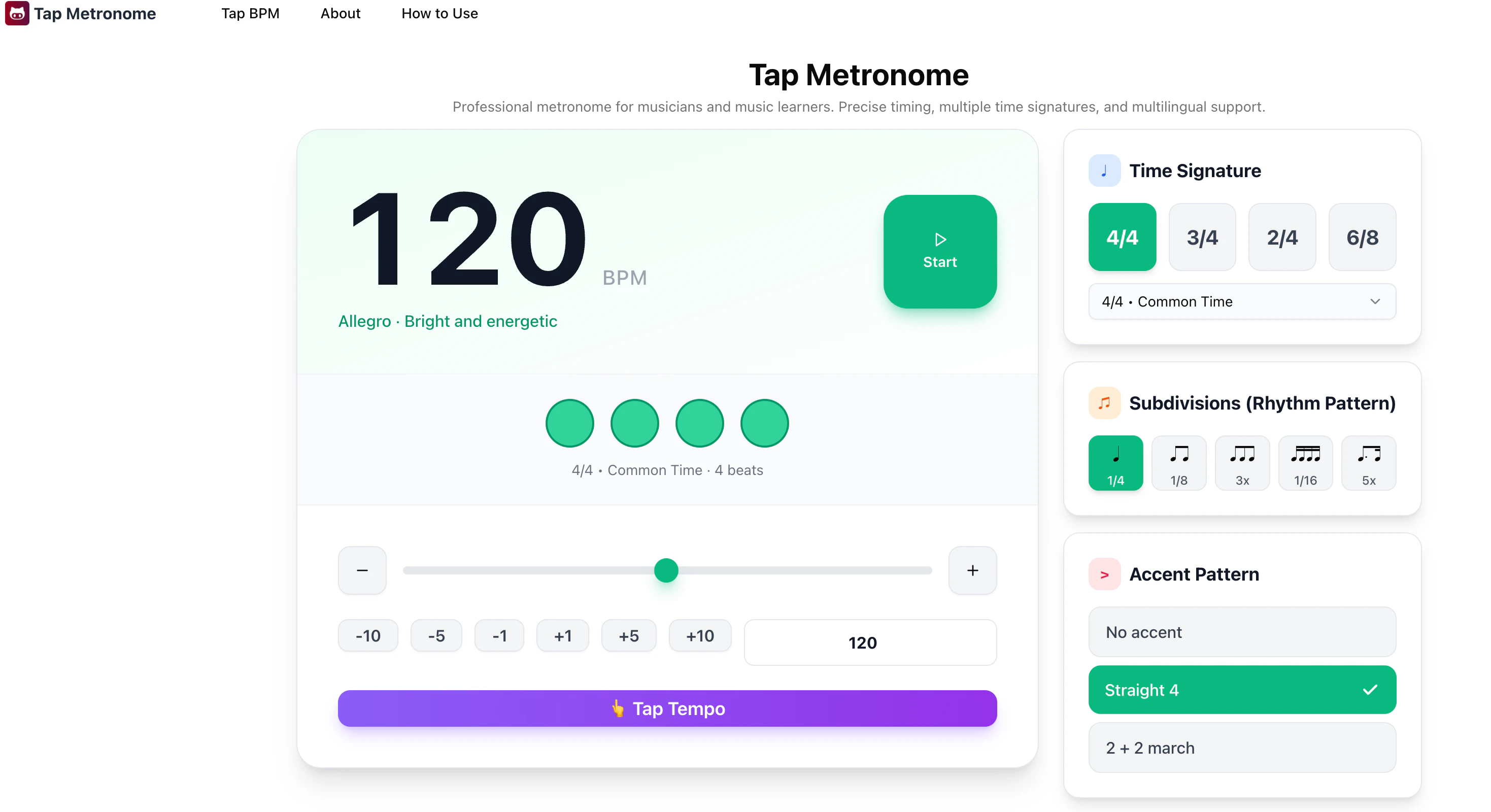 Tap Metronome 대표 미리보기