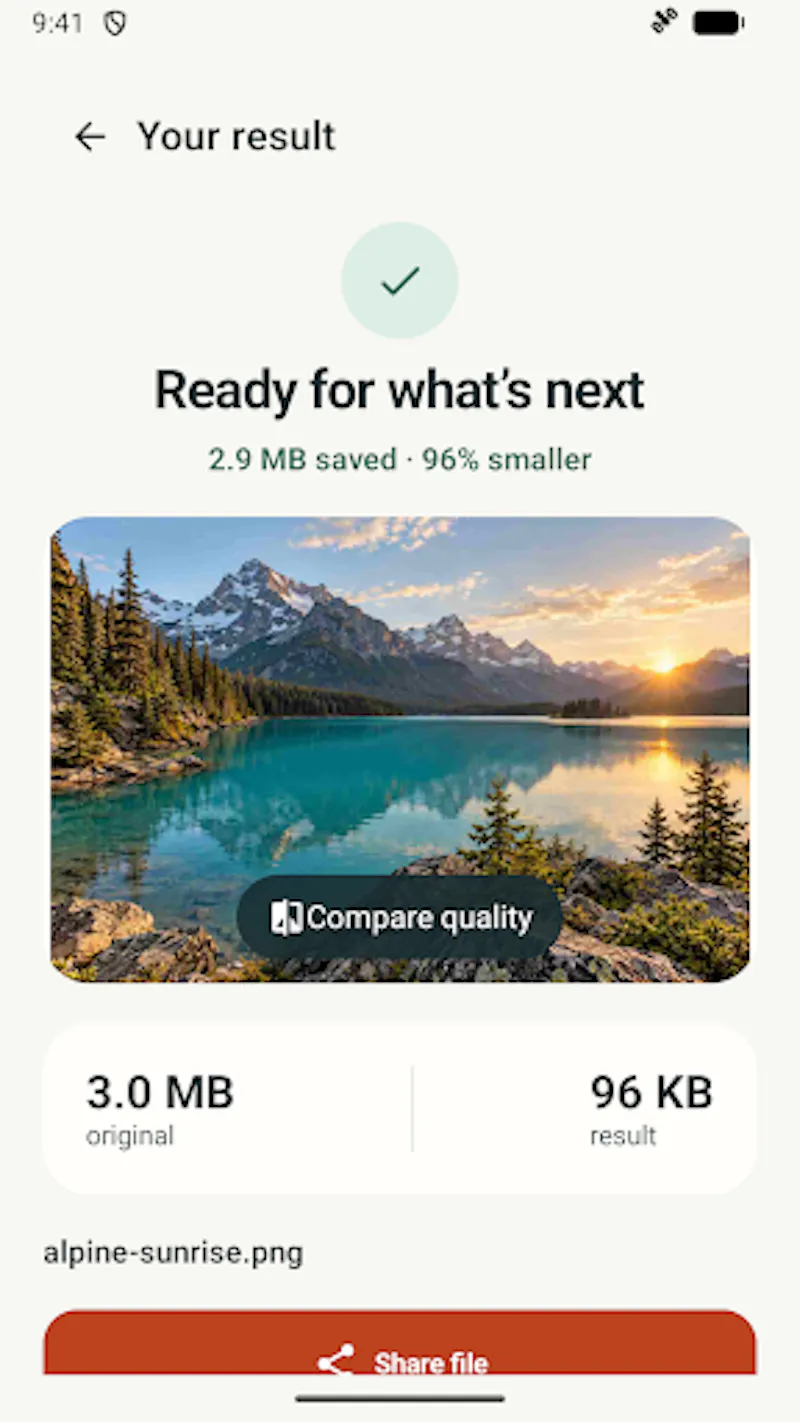 Squeeze: Photo Video Compress screenshot 3