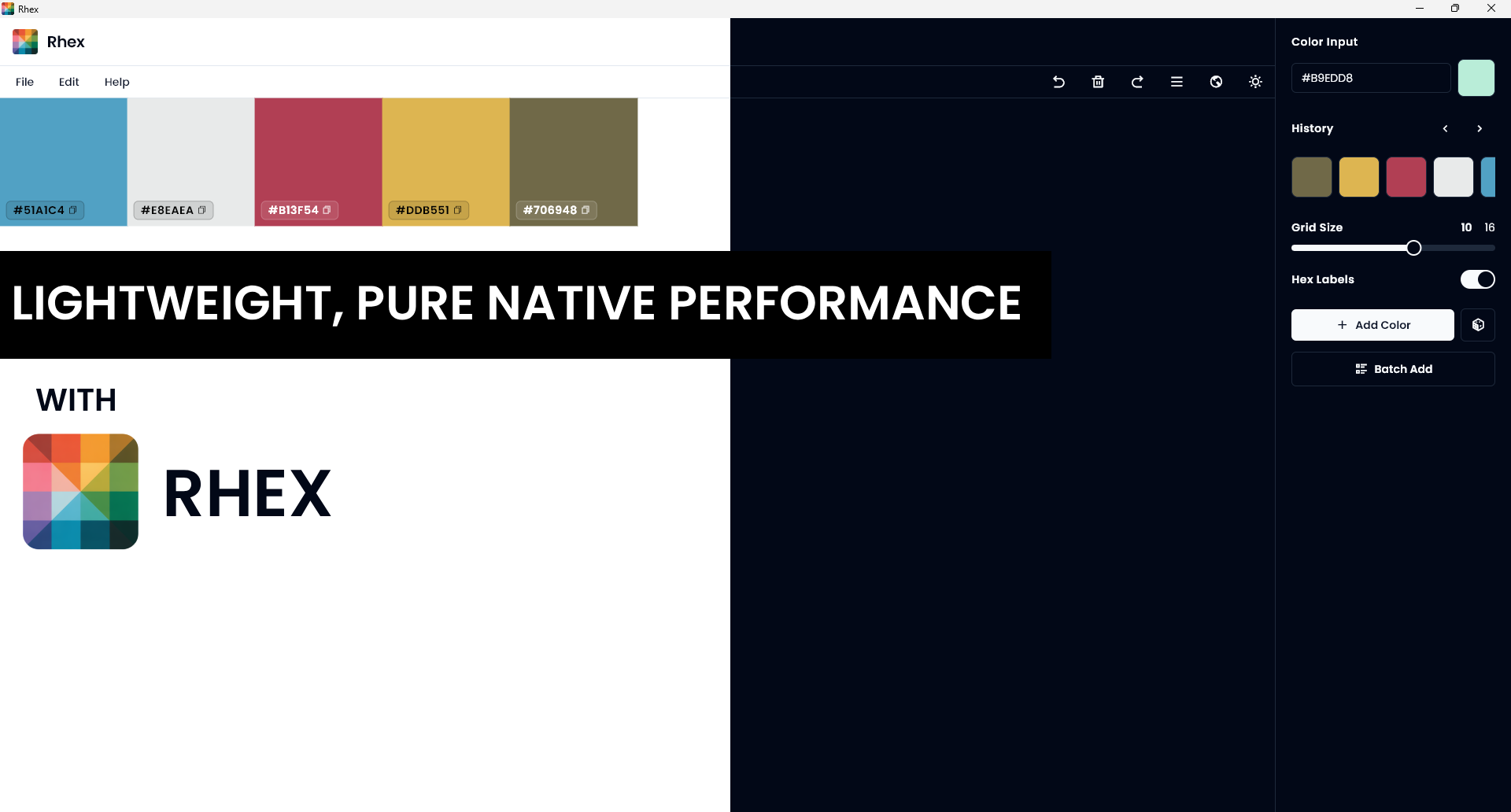 Rhex: HEX & RGB Editor gallery image