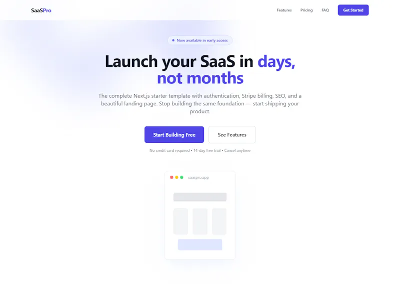 SaaSPro - SaaS Landing Page Template screenshot 1
