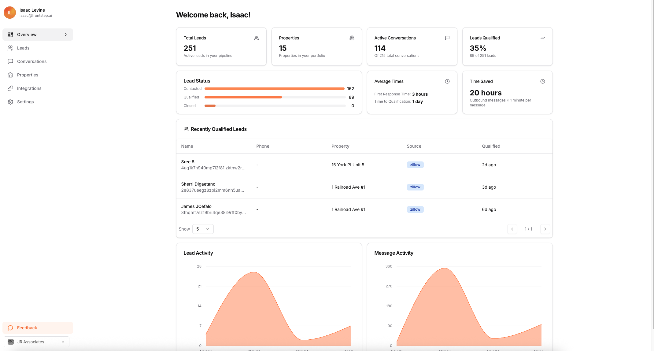 frontstep.ai - Screenshot 2 showing product features and functionality