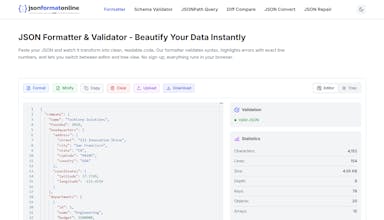 JSON Format Online gallery image