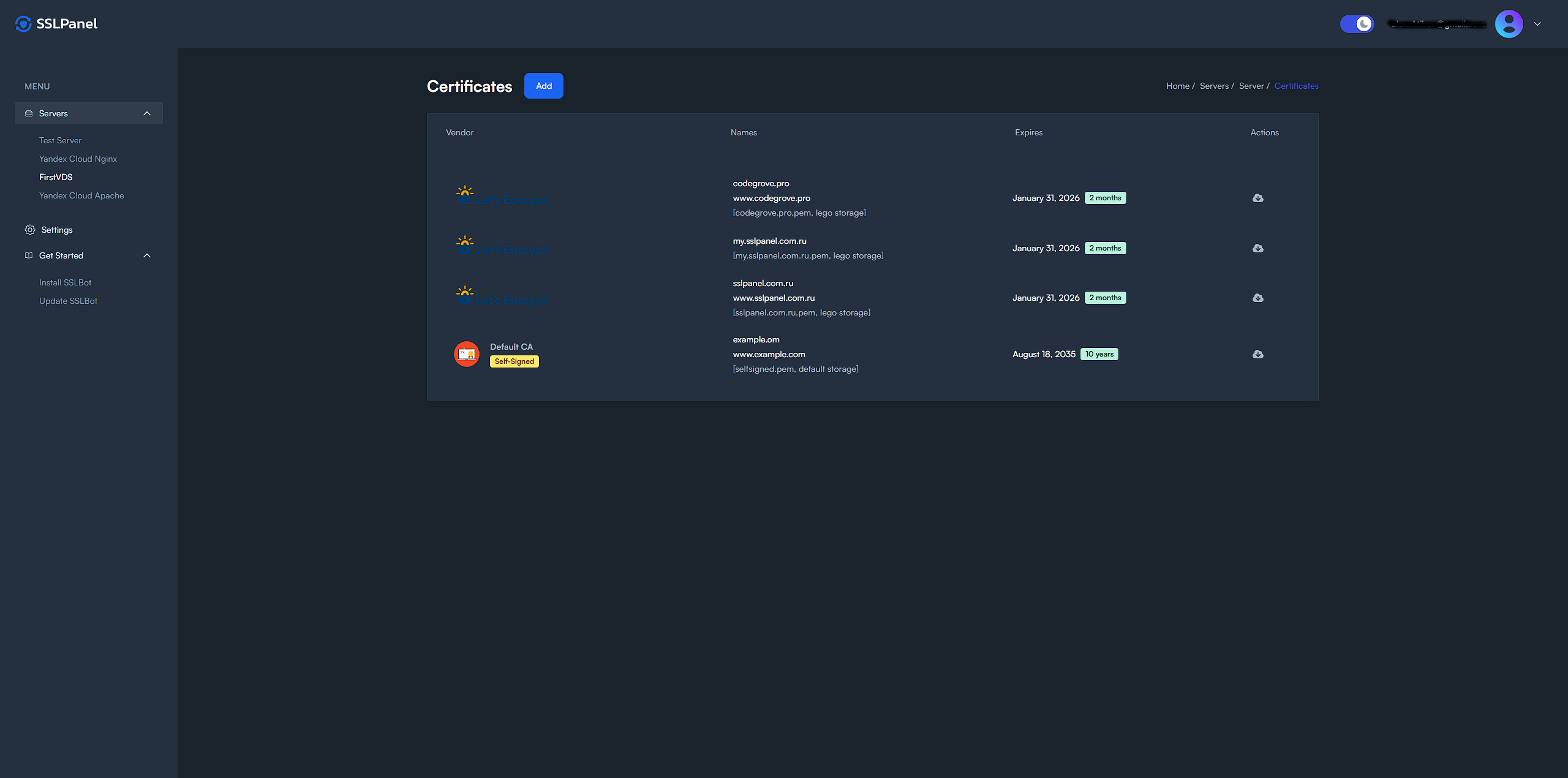 SSLPanel gallery image