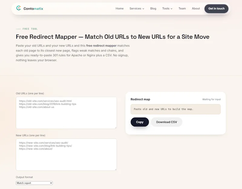 Contomatix Redirect Mapper screenshot 3