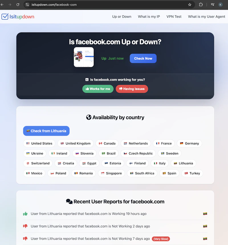 IsItUpDown screenshot 3