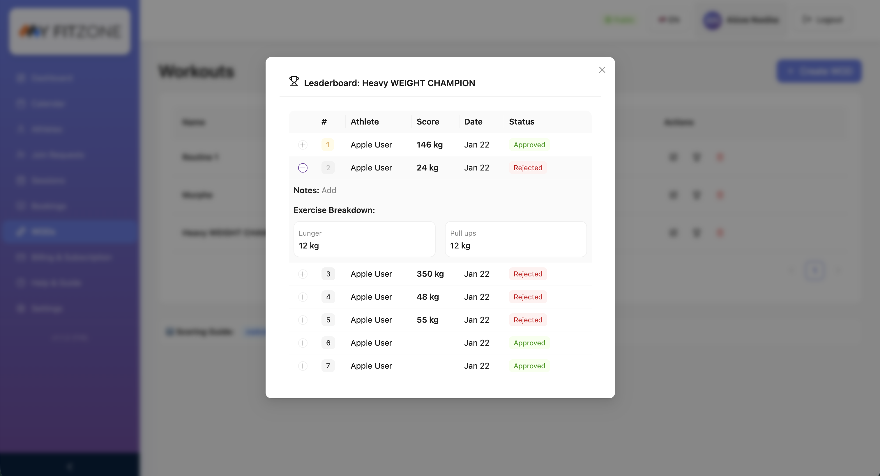 myFitZone - Screenshot 5 showing product features and functionality