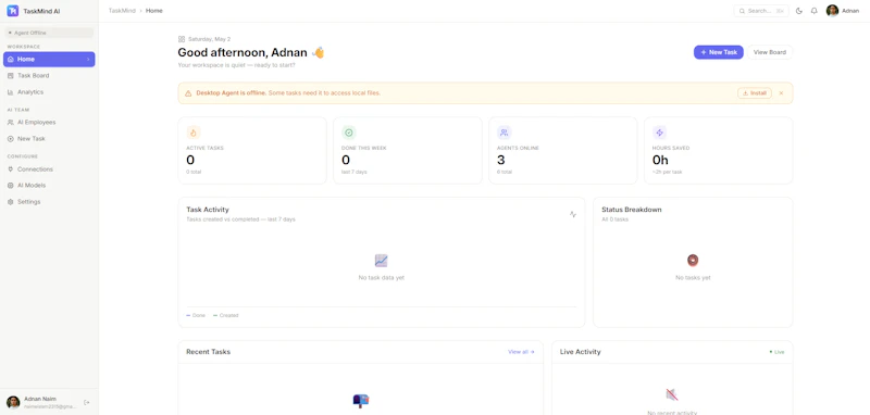 TaskMind: Your AI Productivity Employee screenshot 2