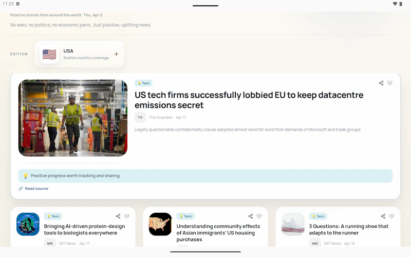 BrightNews screenshot 1