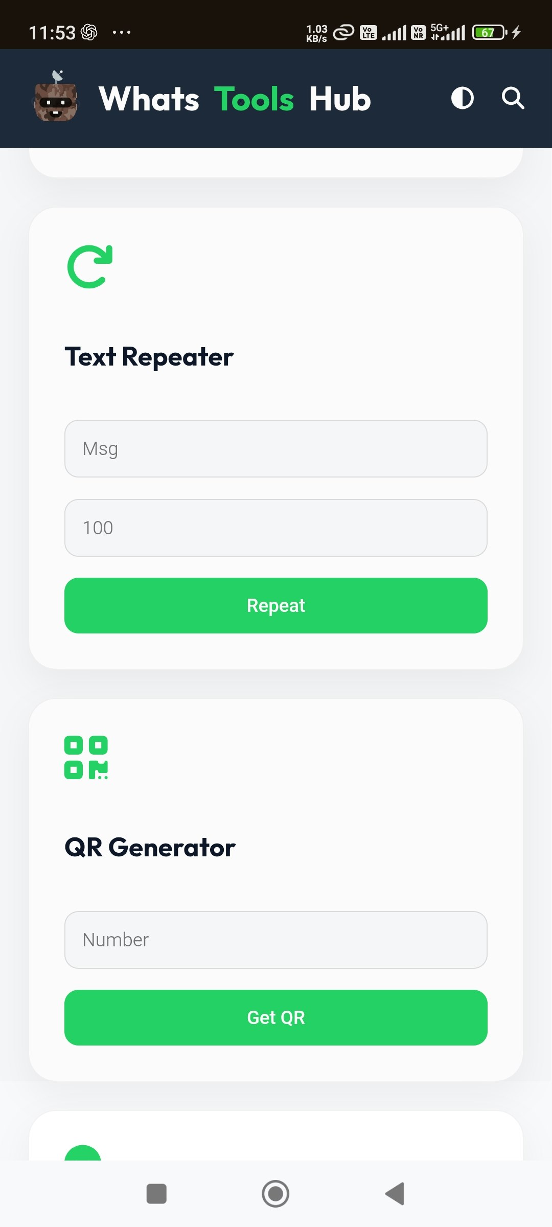 WhatsToolsHub - Main product screenshot demonstrating key features and user interface