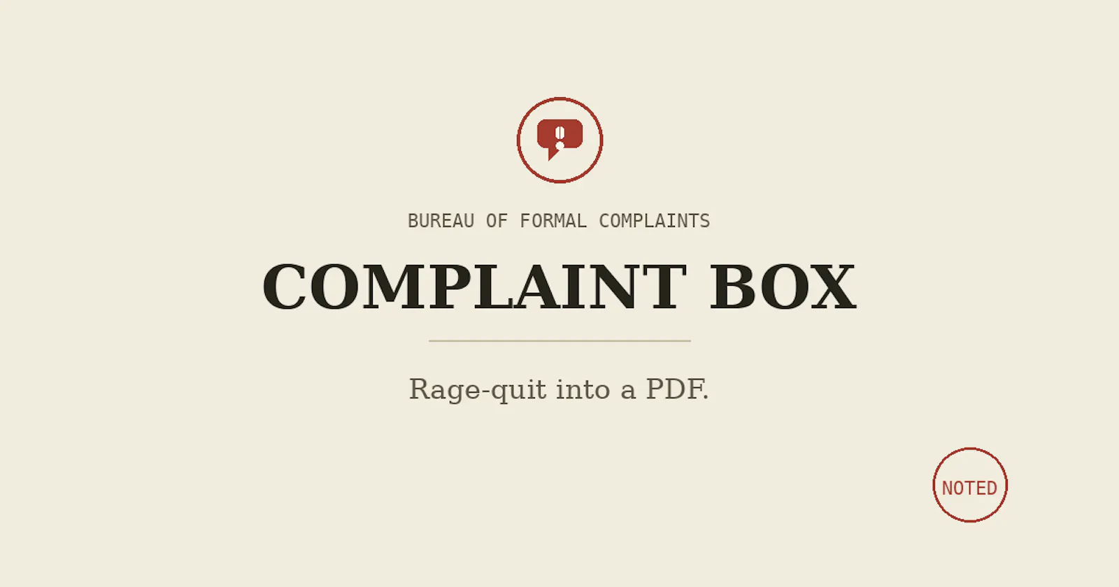 The Complaint Box Office screenshot 1