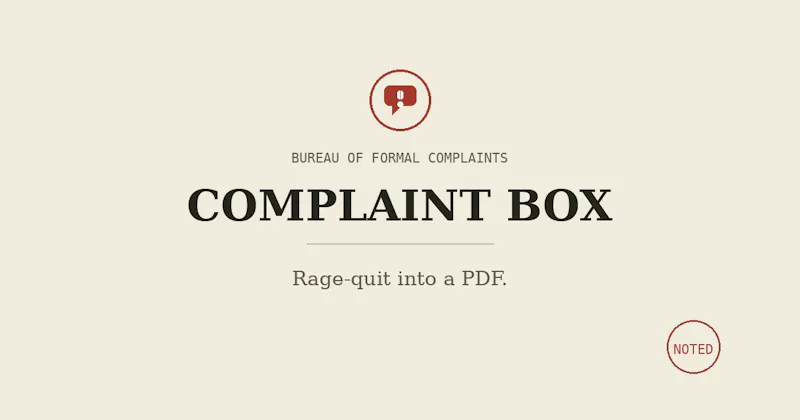 The Complaint Box Office screenshot 1