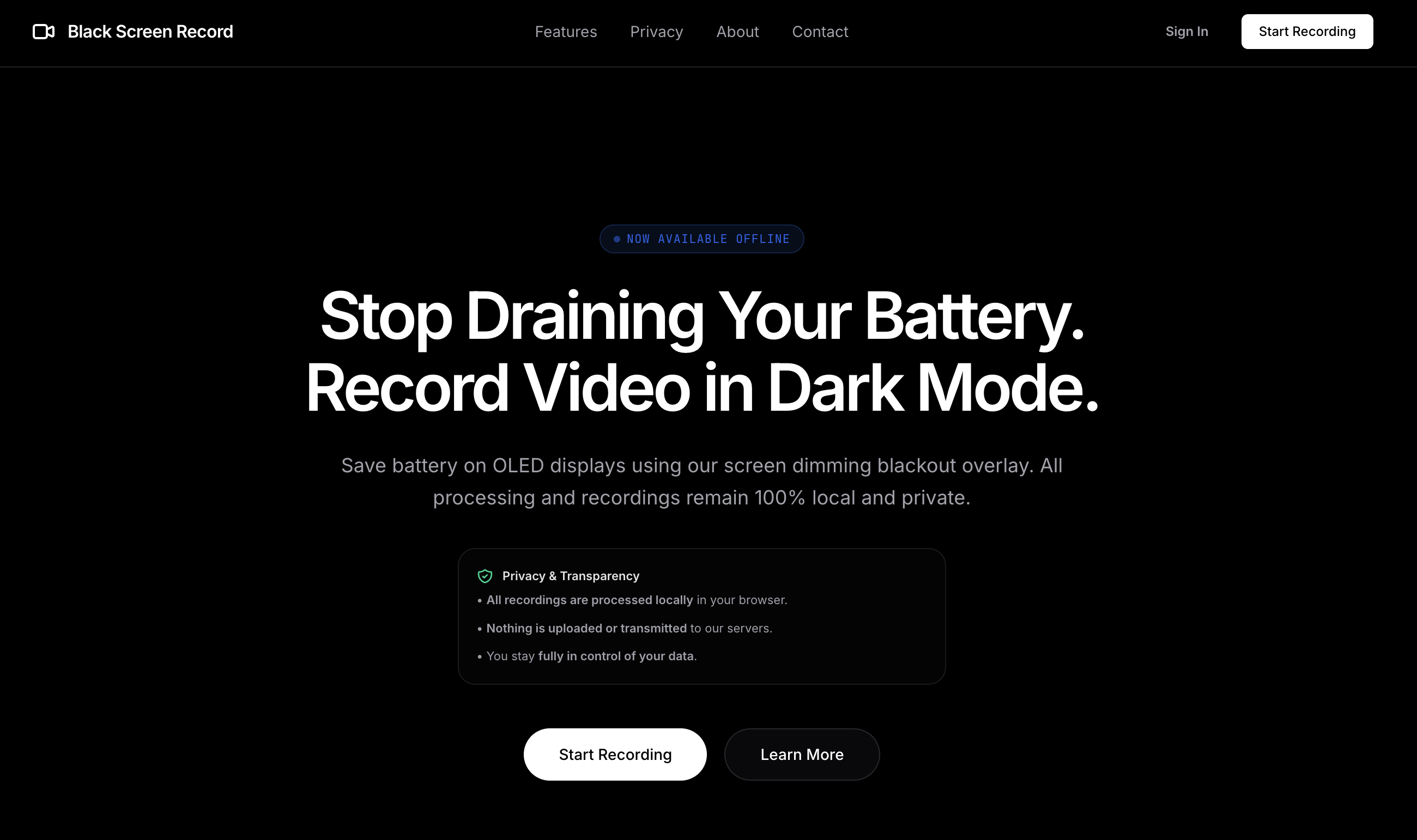 Black Screen Record gallery image