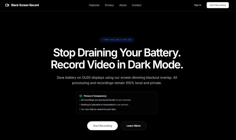 Black Screen Record screenshot 2