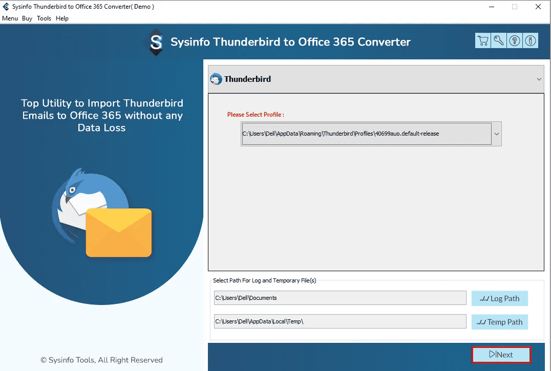 雷鸟到Office 365转换器媒体2
