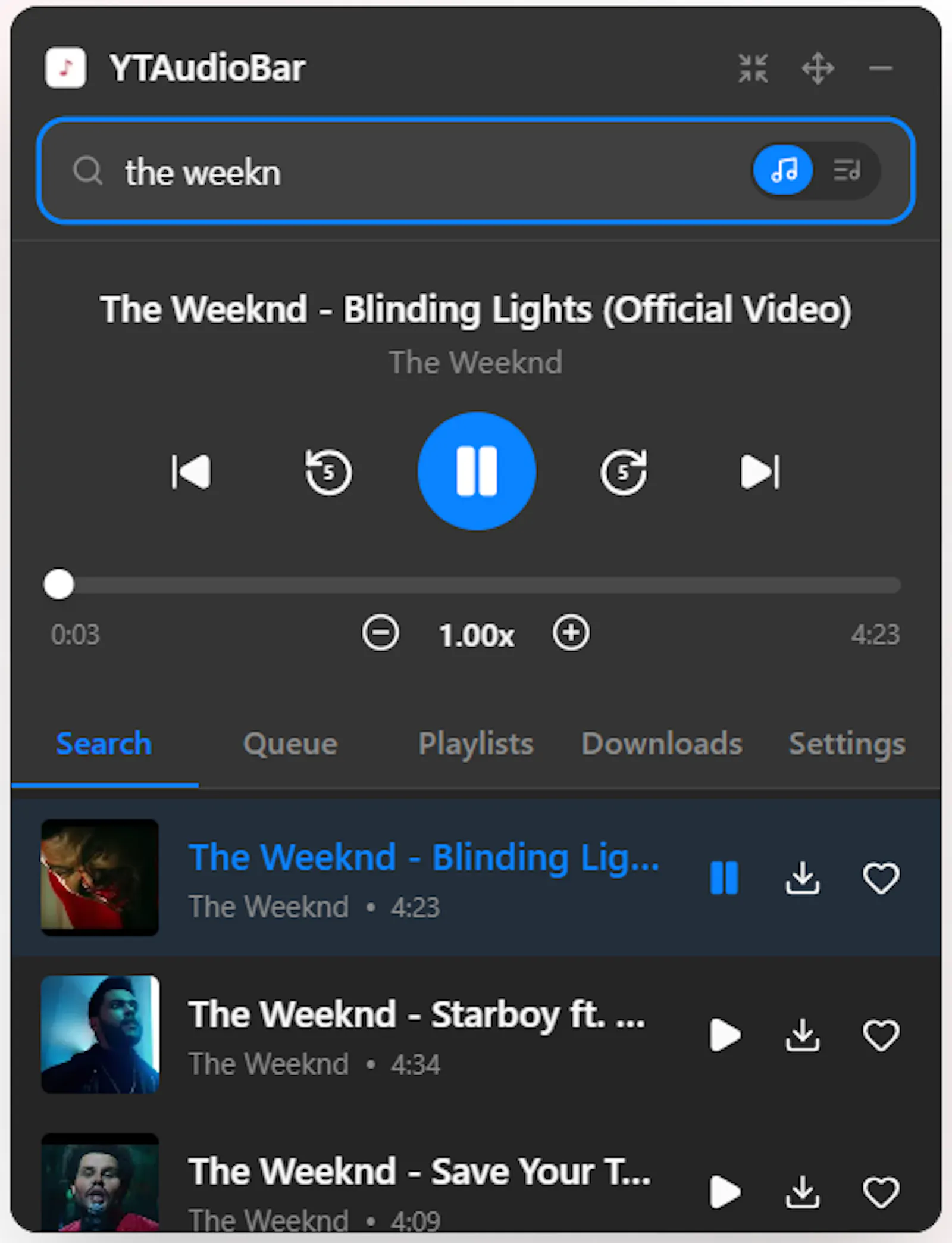 YTAudioBar screenshot 5