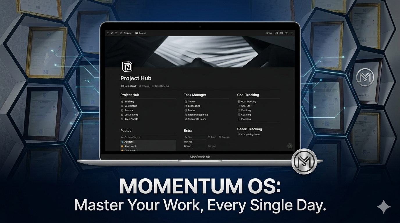 Momentum OS Task Manager & Daily product - Main product screenshot demonstrating key features and user interface