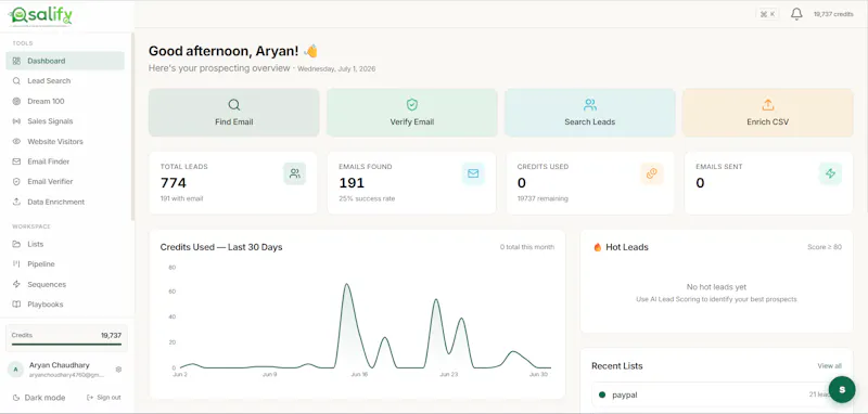 Salify screenshot 1