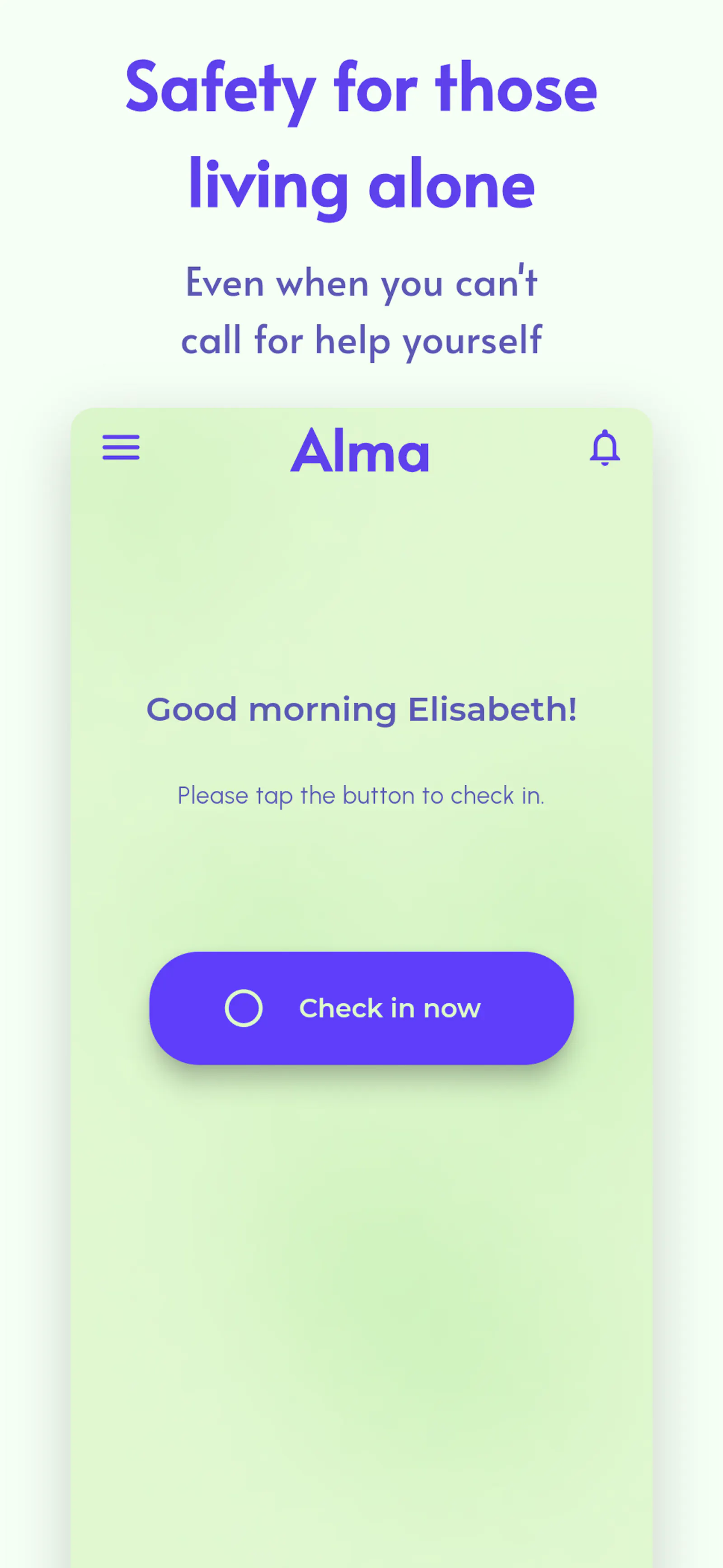 Alma Safety Check-In screenshot 1