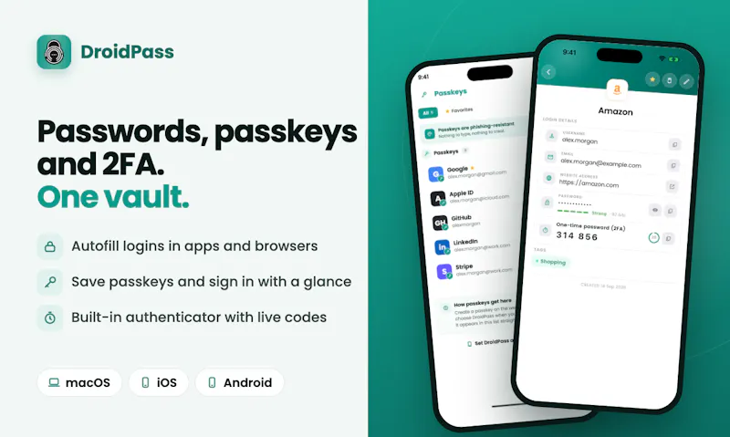 DroidPass Password Manager screenshot 2