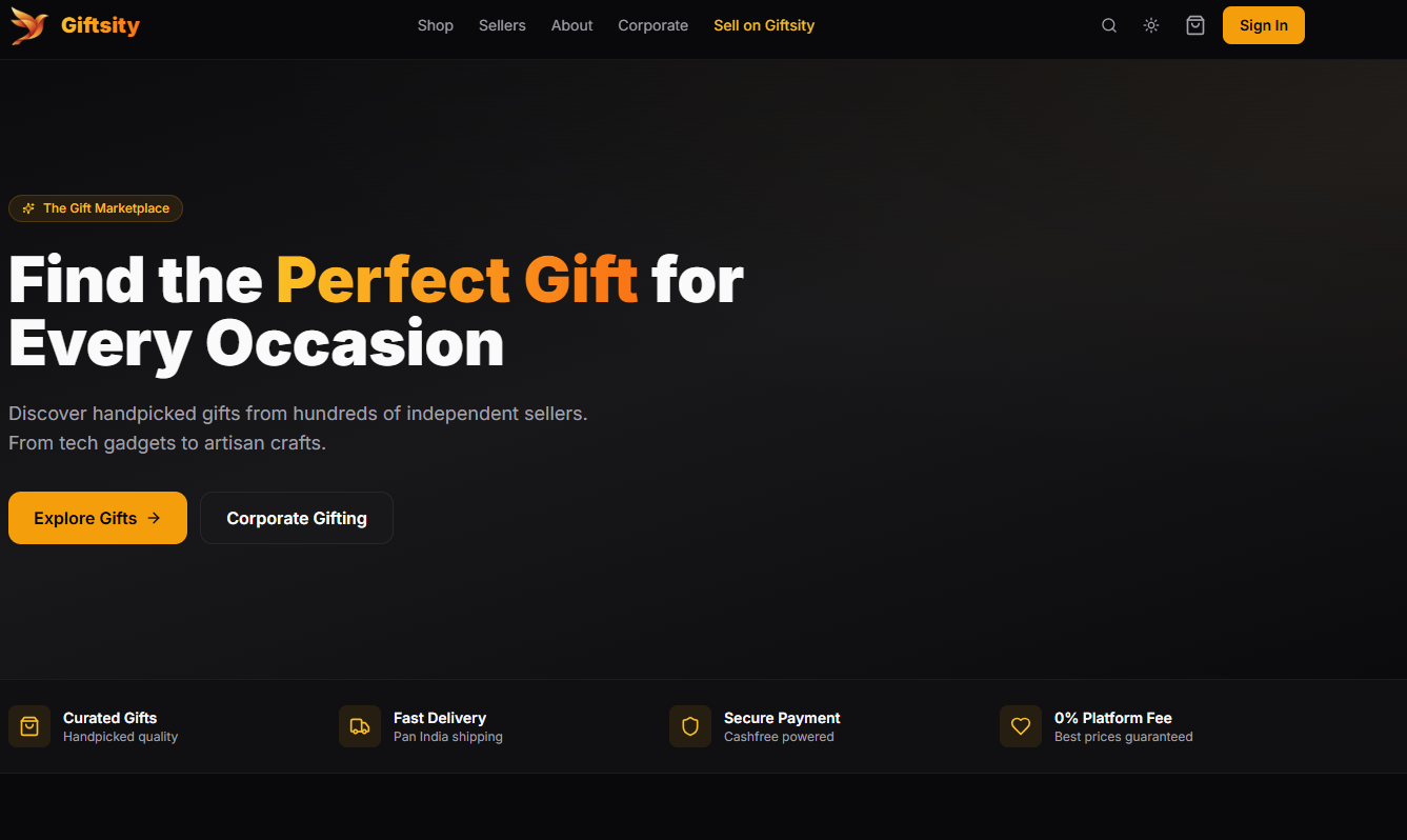 Giftsity - Main product screenshot demonstrating key features and user interface