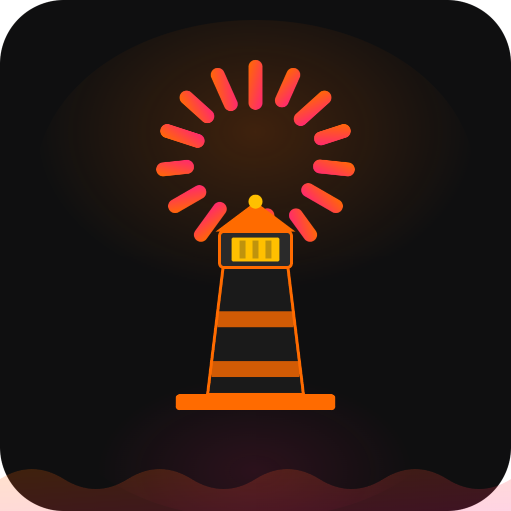 Lighthouse Dark (v2) - Product Hunt launch logo and brand identity