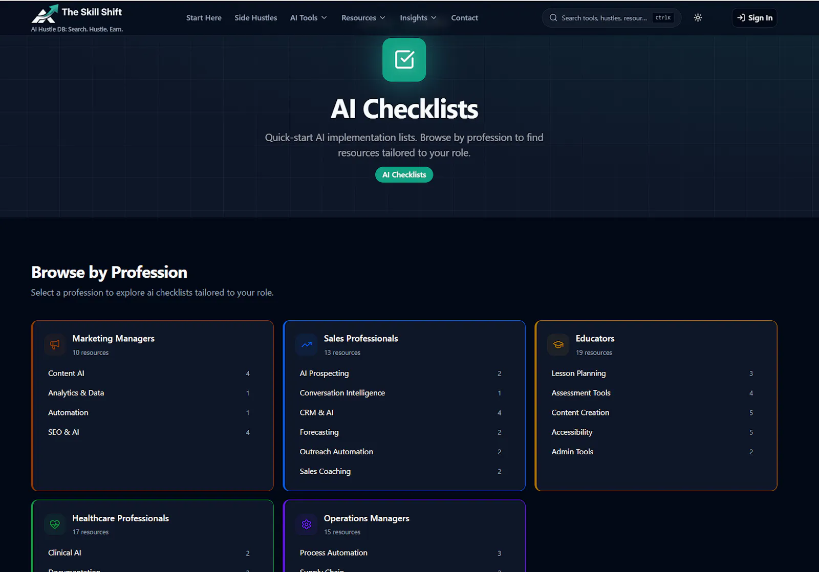 https://theskillshift.com screenshot 12