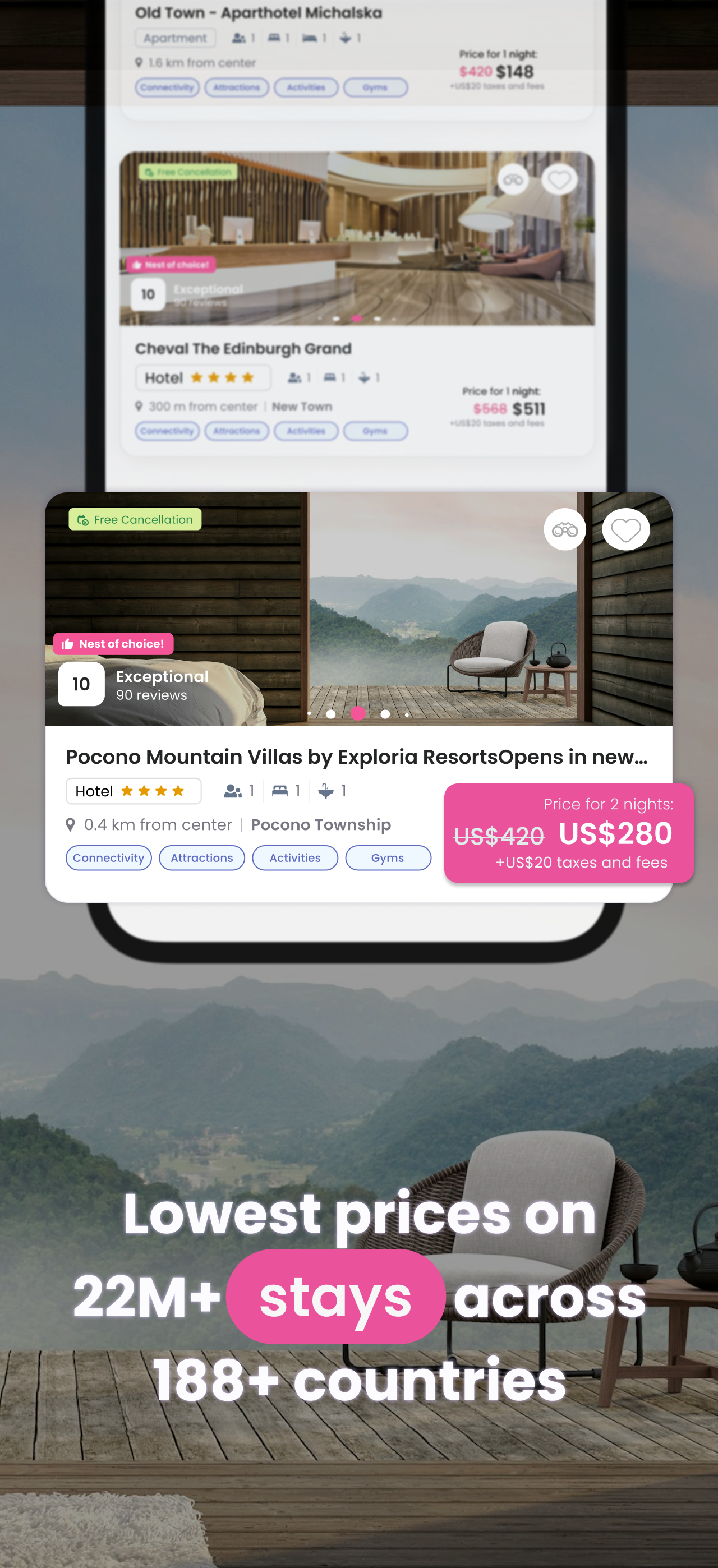 Cuddlynest |22 m soggiorni.Cripto o carta. - Costruito dai viaggiatori, per i viaggiatori.Alimentato dall'IA. media 5