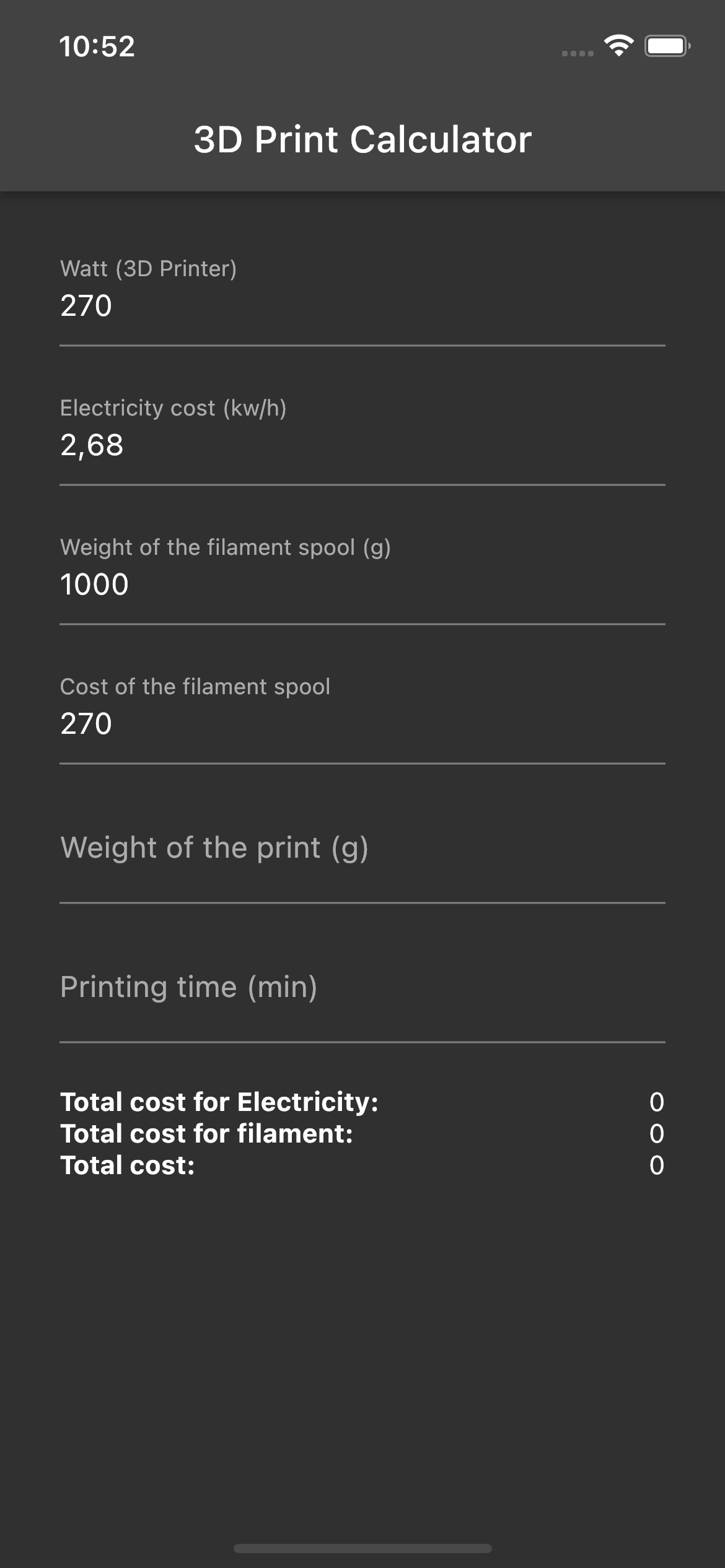 3D Print Cost Calculator gallery image