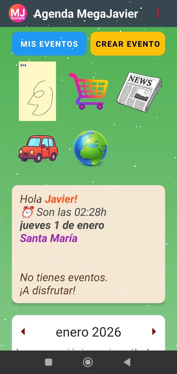 Agenda MegaJavier y Utilidades - Main product screenshot demonstrating key features and user interface