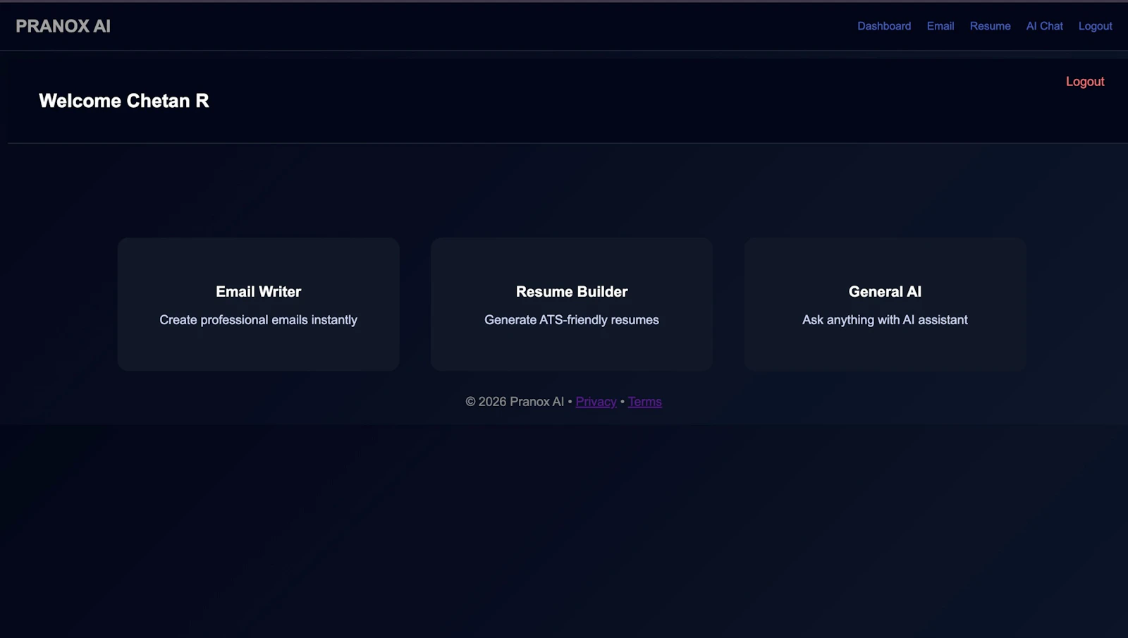 Pranox AI screenshot 2