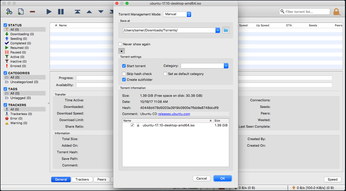 qBittorrent gallery image